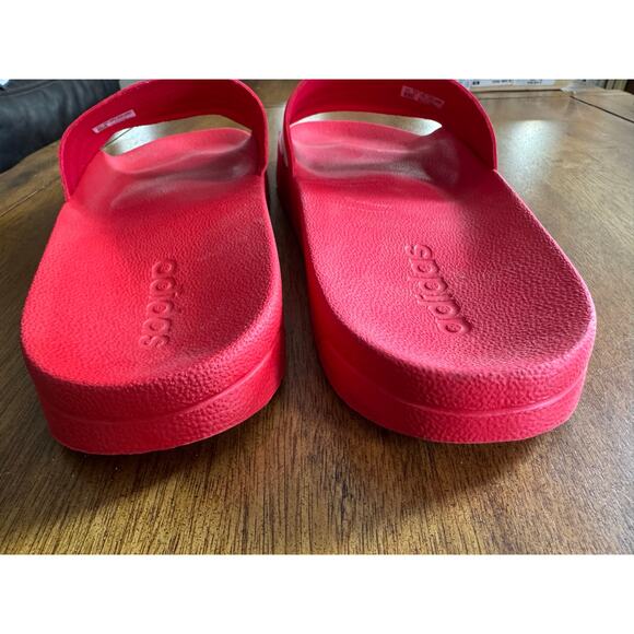 Adidas Adilette Comfort Slides Red White Men’s Size 13 FY7815 - Picture 7 of 9